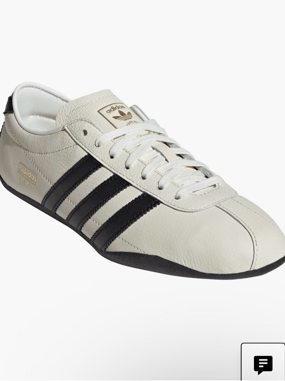 adidas Tokyo Leather Sneaker in White and Black